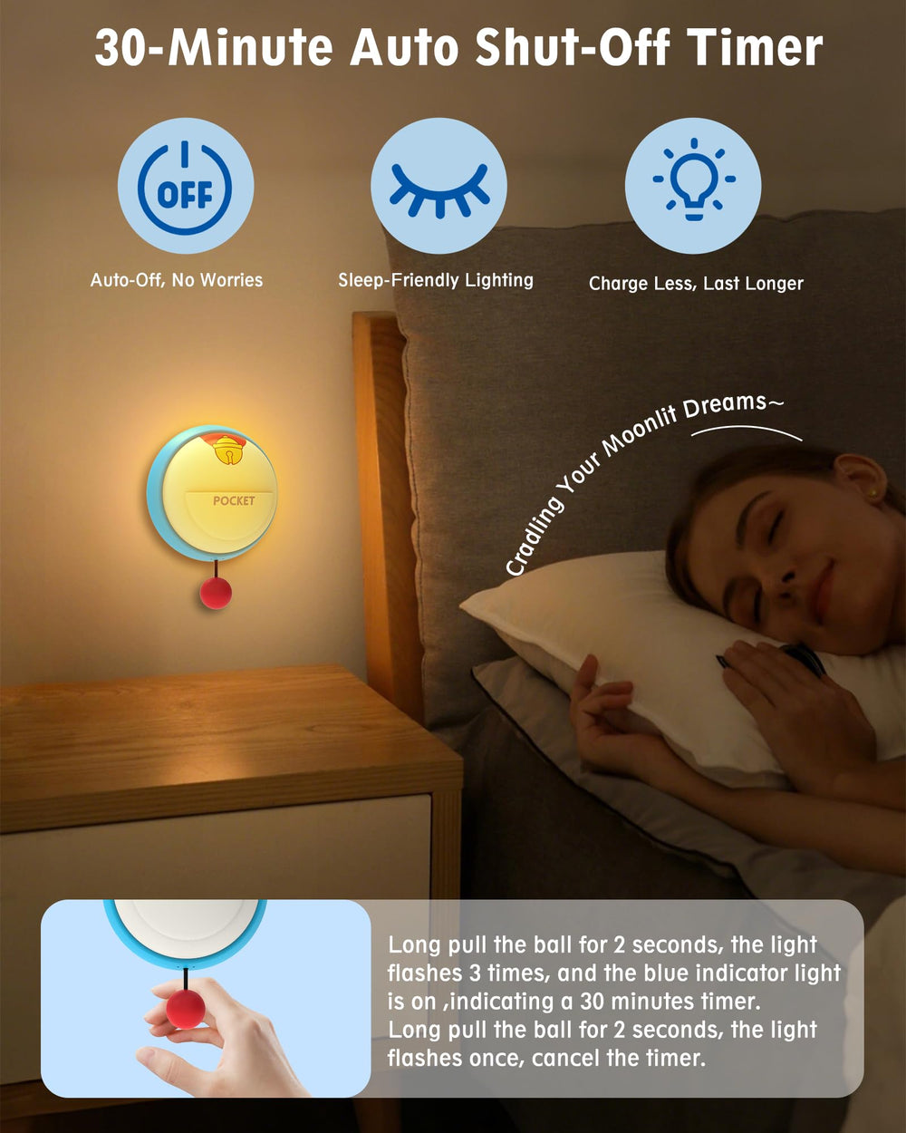 NesveCit bell-design silicone light adds cozy charm to nighttime decor