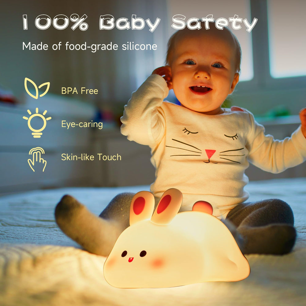 NesveCit bunny night light with soft glow supports peaceful sleep in kids' rooms