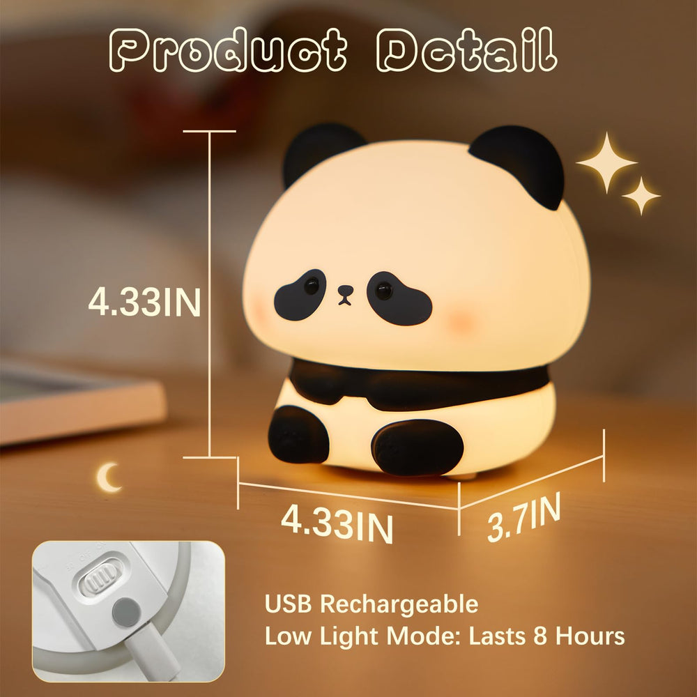 NesveCit panda night light dimmed brightness photo shows three levels