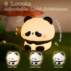 NesveCit panda night light side view highlights kneadable silicone and durability