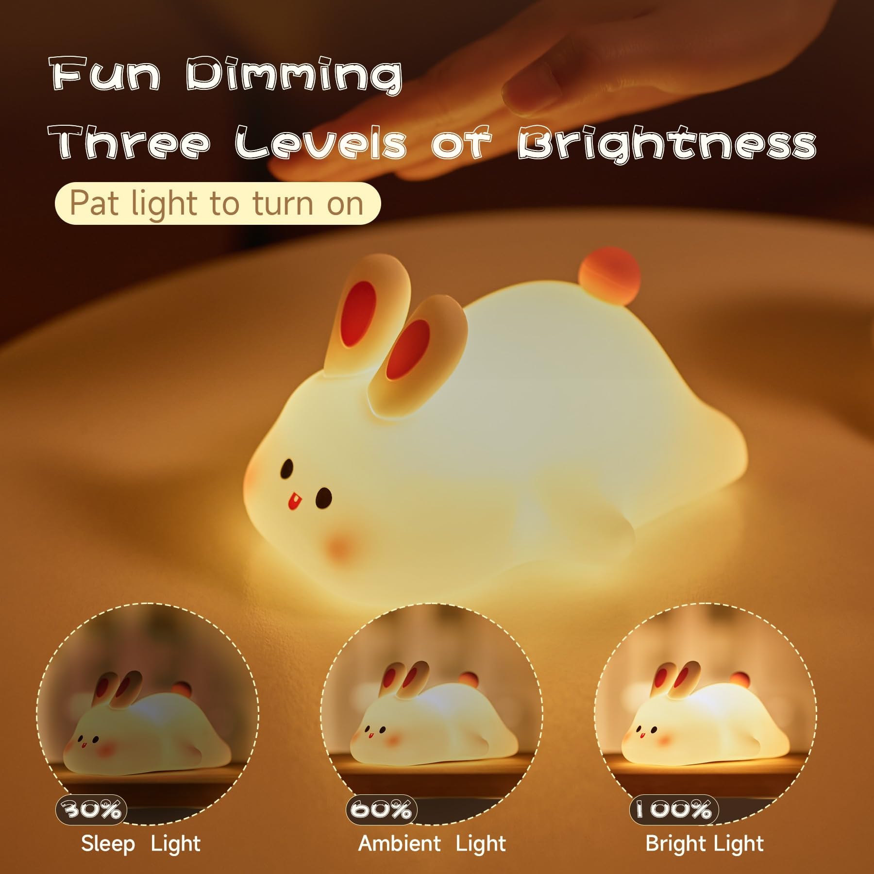 NesveCit silicone night light is baby-safe and squishy for tactile comfort