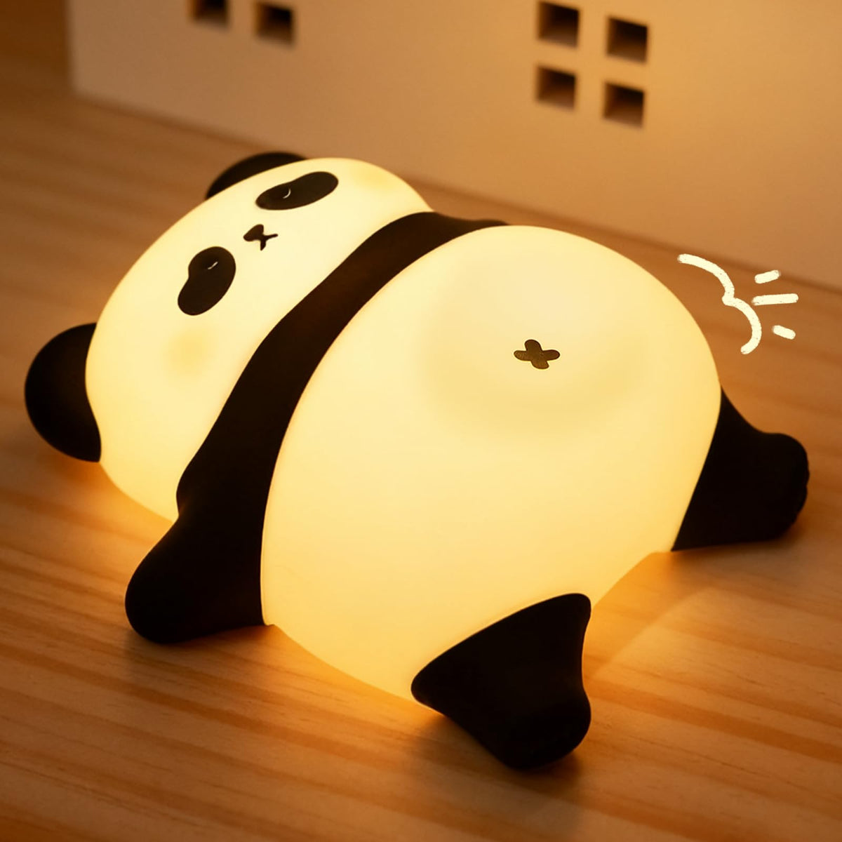 NesveCit Snoring Panda Night Light large glow for bedtime comfort.