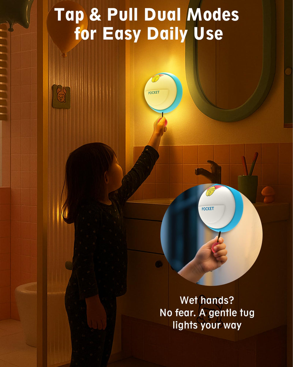 NesveCit tap or pull control makes turning on and off quick and playful