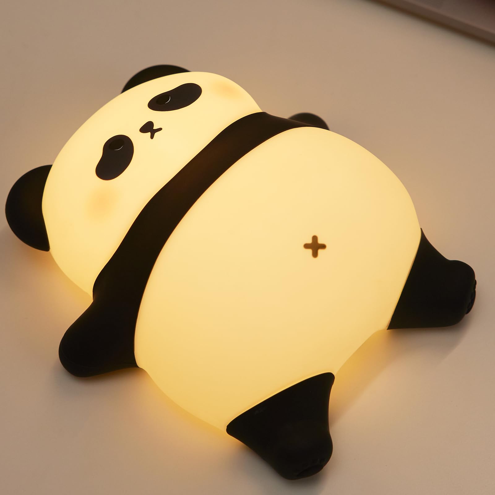 NesveCit voice-control panda night light panda-face glow for bedtime routine.