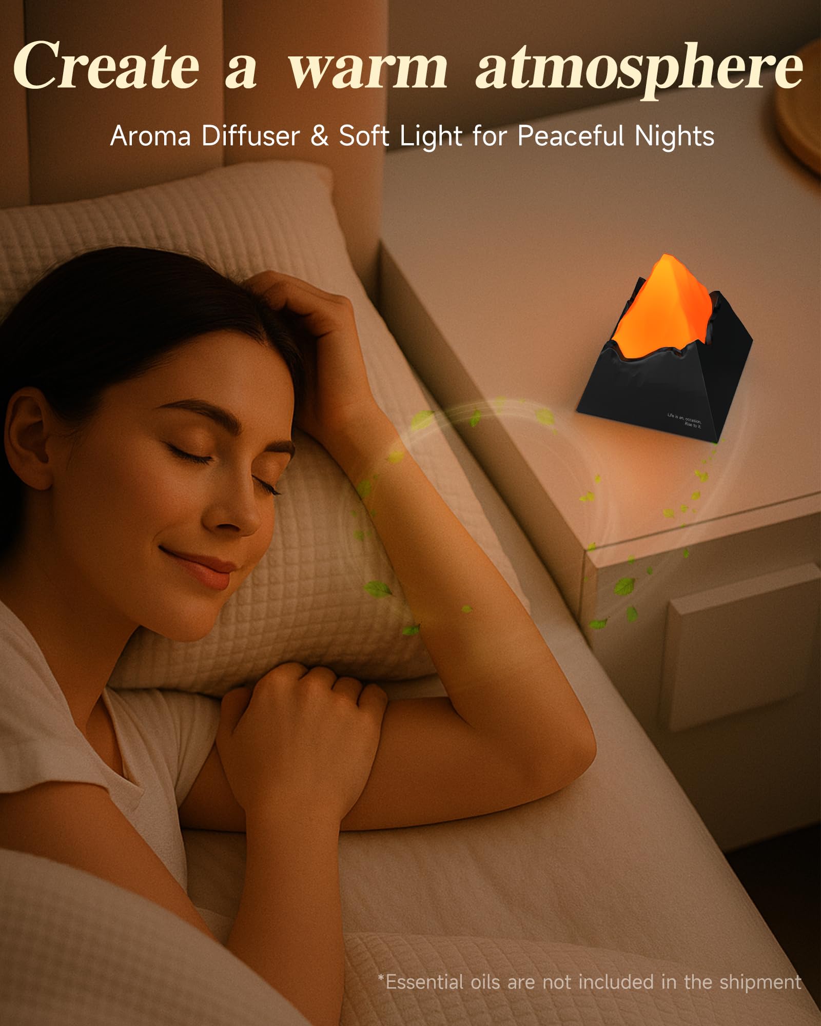 NesveCit Volcano Lamp aroma diffuser in action with subtle fragrance.