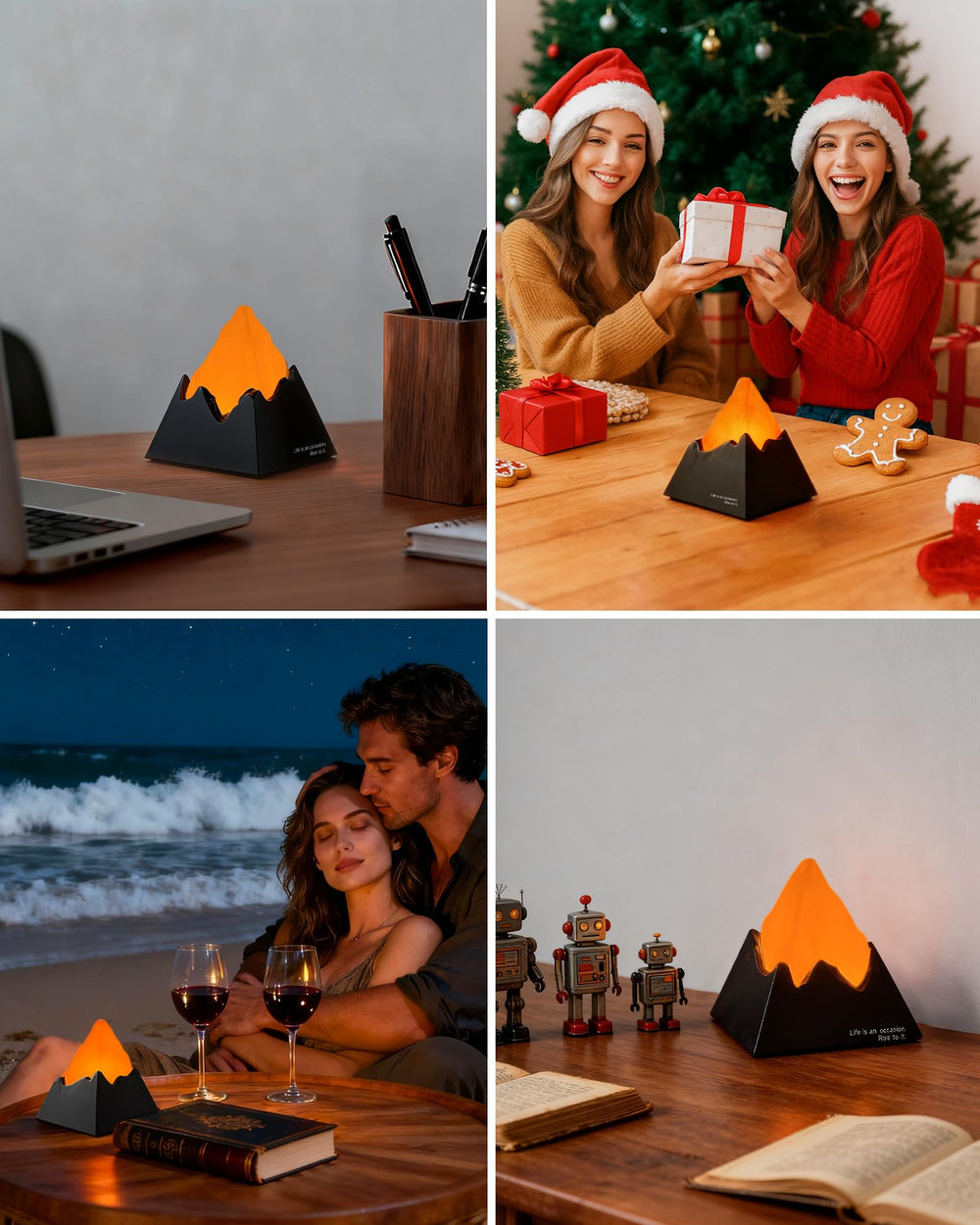NesveCit Volcano Lamp compact, portable design for travel.