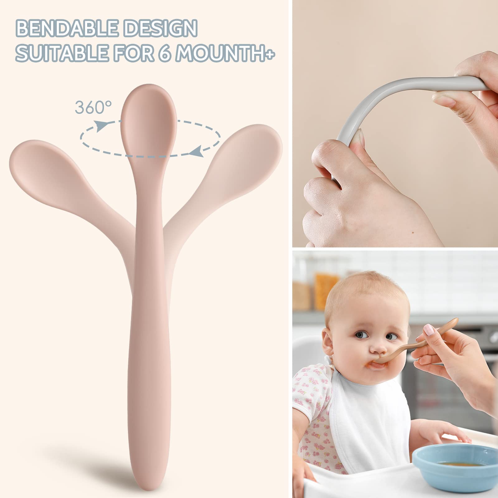 NETANY dishwasher-safe and boil-proof spoons for easy cleaning