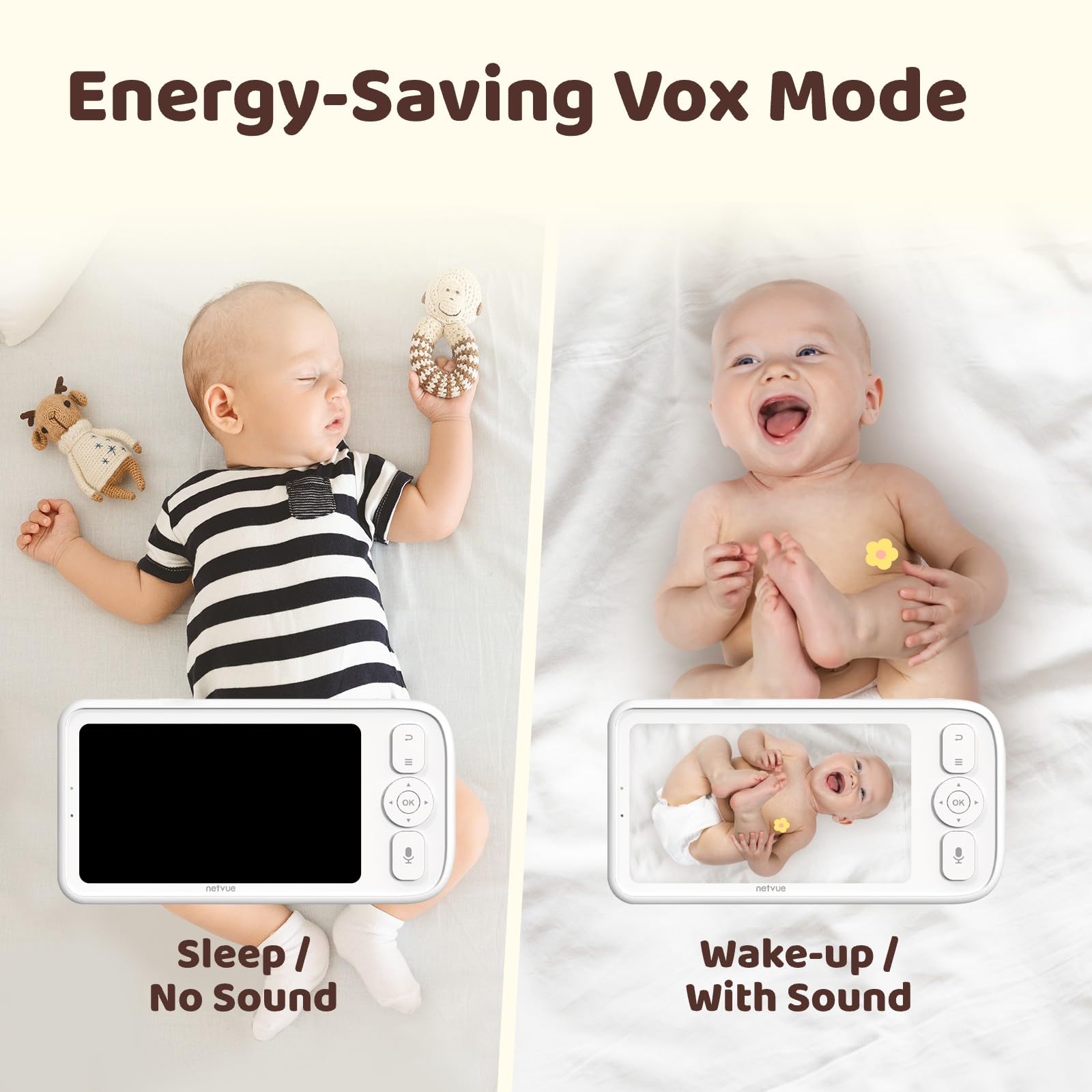 NETVUE Peekababy 2-way talk lets you soothe baby from another room.