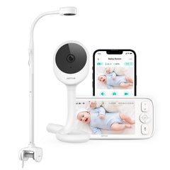 NETVUE Peekababy monitor on a 5-inch display shows baby's view for quick checks.
