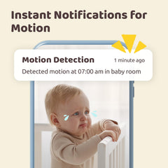 NETVUE Peekababy remote viewing on the 5in display keeps you connected anywhere.