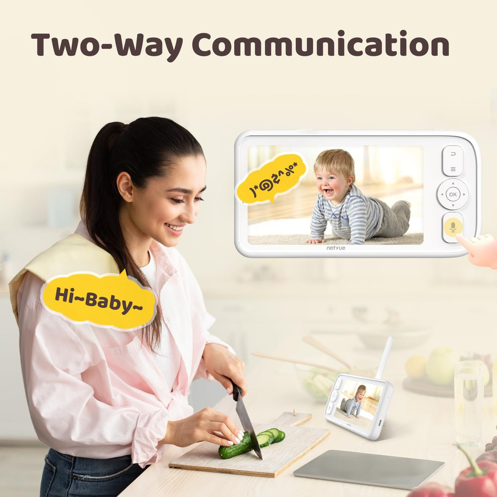 NETVUE Peekababy monitors room temperature and humidity for a comfortable environment.