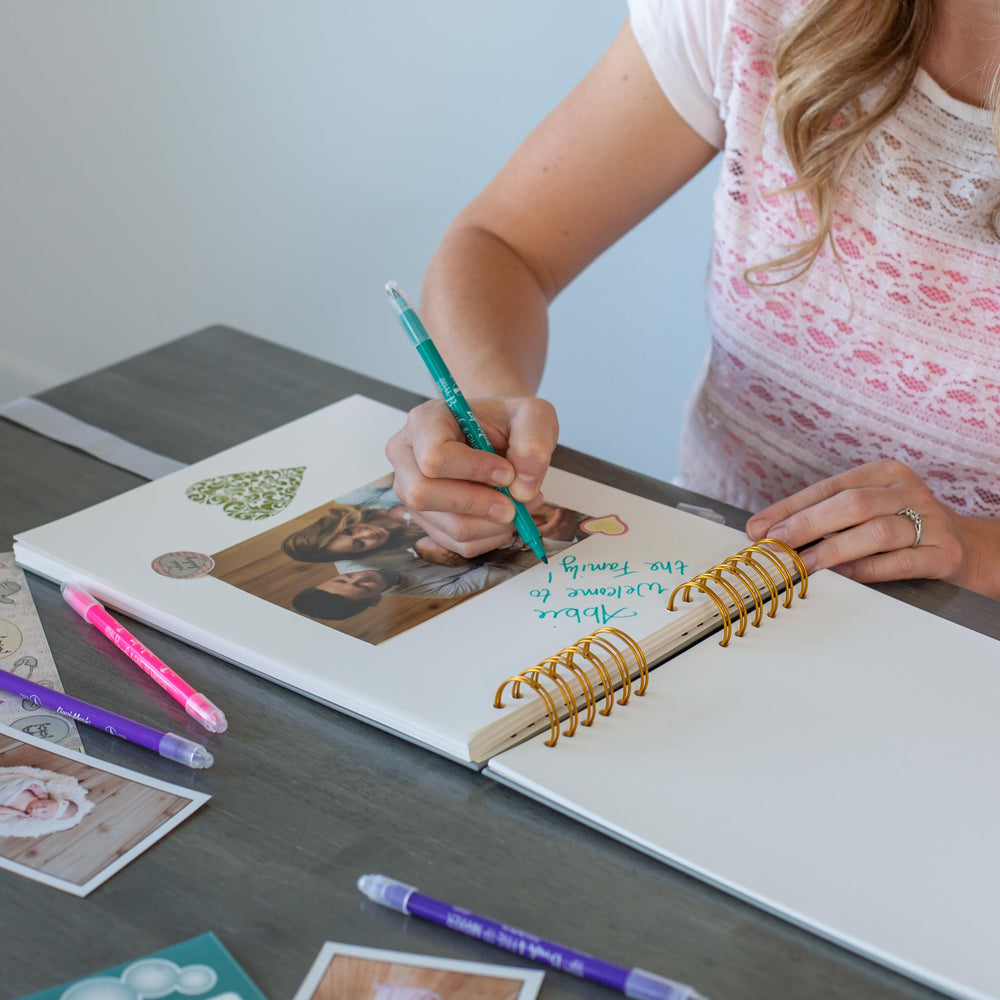 Never Ever Land scrapbook color blue suits baby milestones or nautical-themed keepsakes.