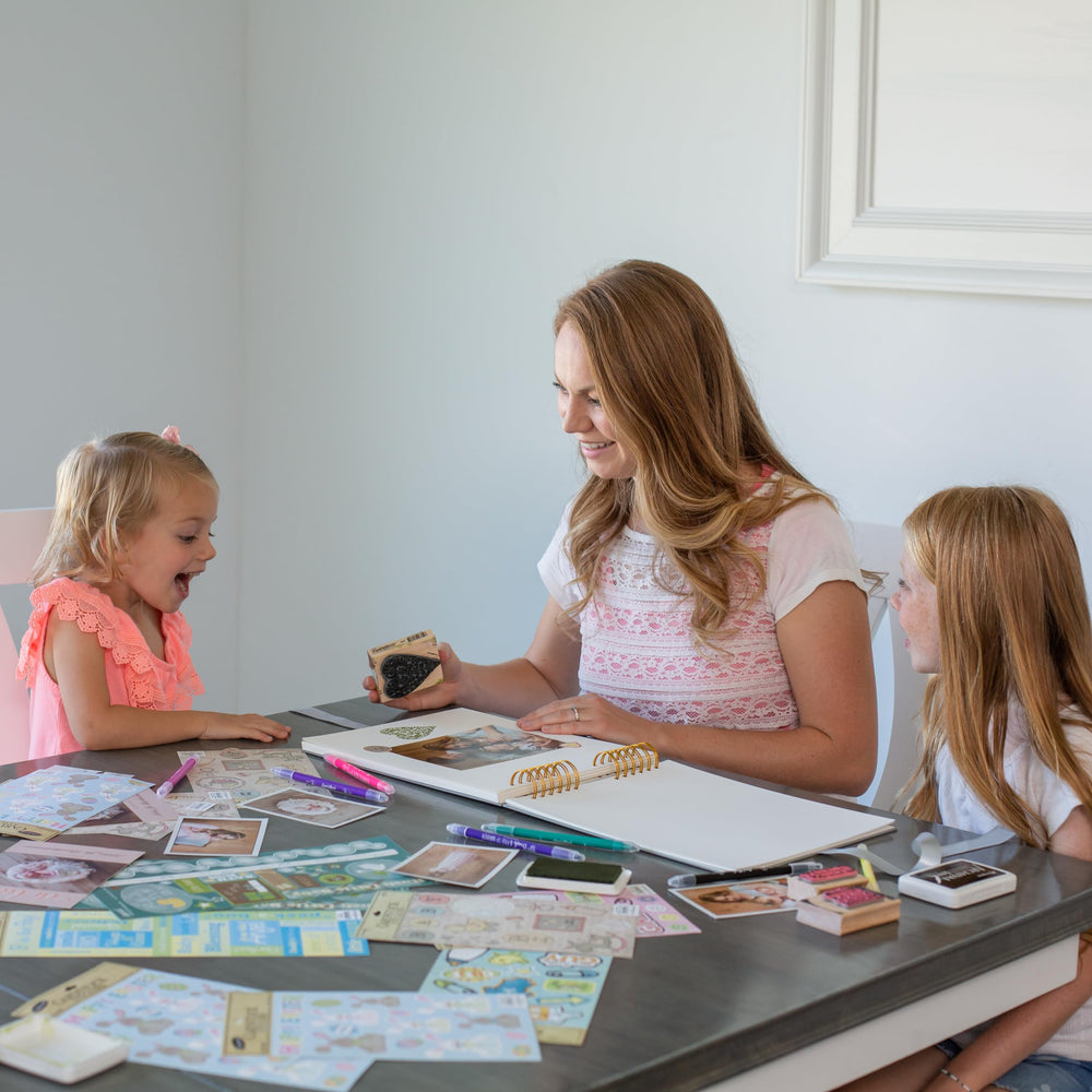 Never Ever Land scrapbook color candy yellow brightens baby showers or party guestbooks.