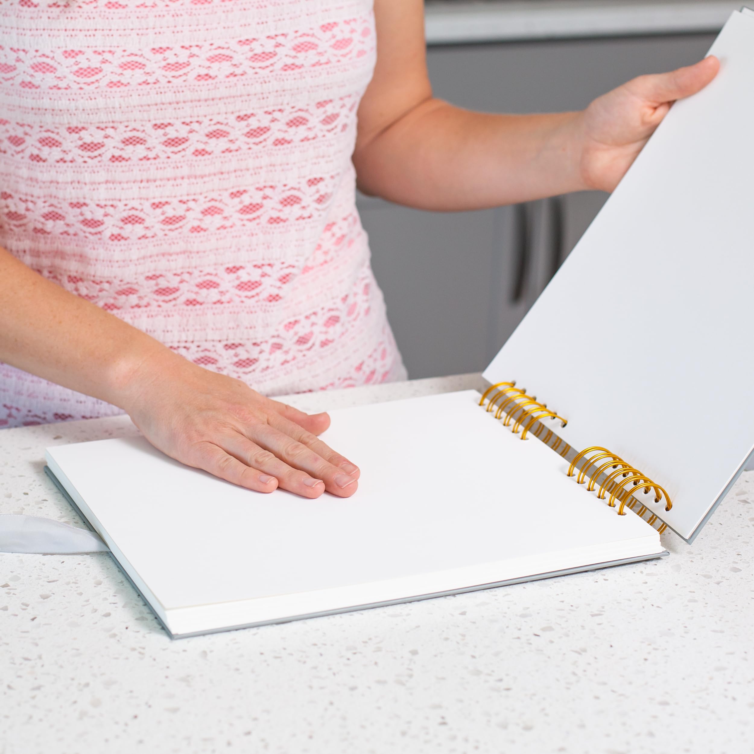Never Ever Land scrapbook color white conveys versatile bridal, wedding, or baby memory use.