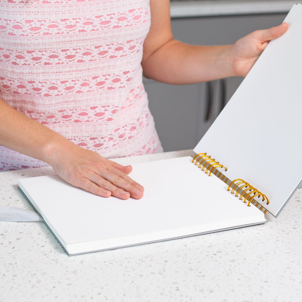 Never Ever Land scrapbook color white conveys versatile bridal, wedding, or baby memory use.