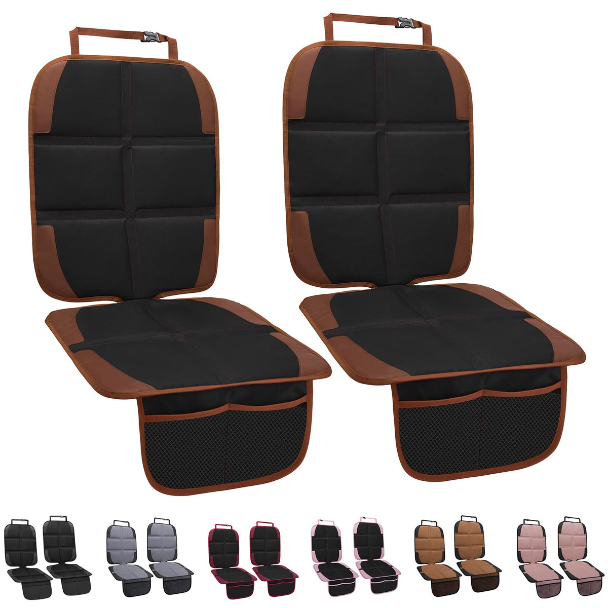 NEWFOM car seat protector dark brown outer cover protects seats with durable 600D fabric