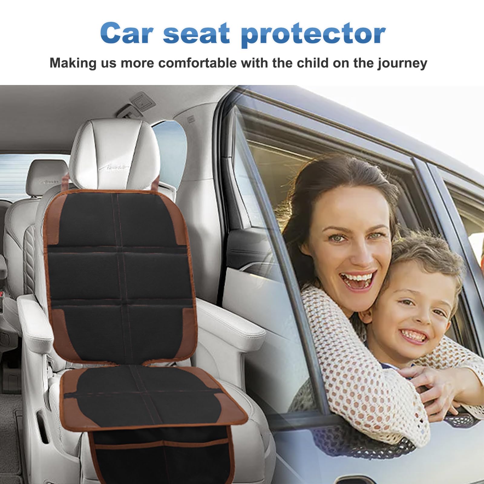 NEWFOM car seat protector size 17.9 x 46.45 inches fits most back seats