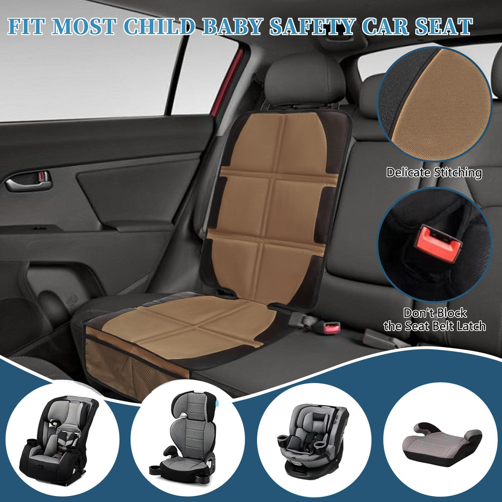 NEWFOM durable seat protector with reinforced edges offers simple storage and travel-friendly portability.