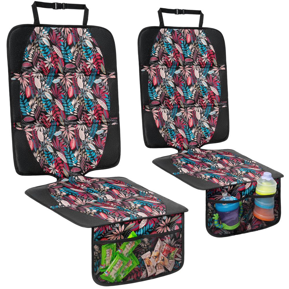 NEWFOM car seat protector with large coverage protects back seat from spills and indentations.