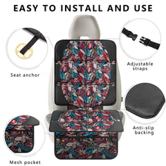 NEWFOM car seat protector mesh pockets hold small items for quick access.