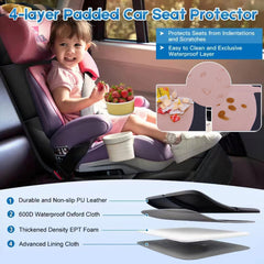 NEWFOM car seat protector coverage area demonstrates comprehensive protection and easy wipe-clean surface