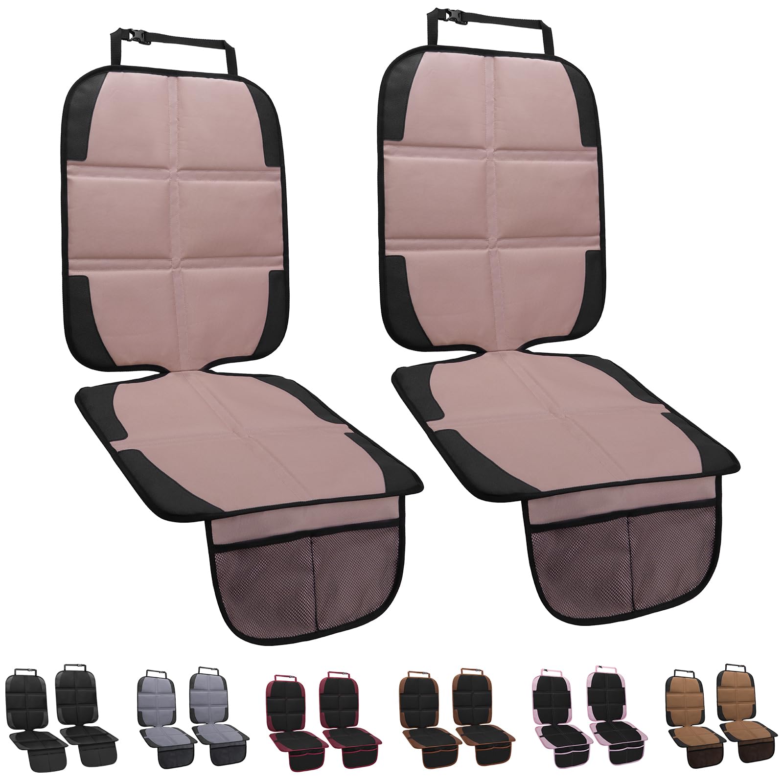 NEWFOM car seat protector top view shows padded waterproof surface for spills