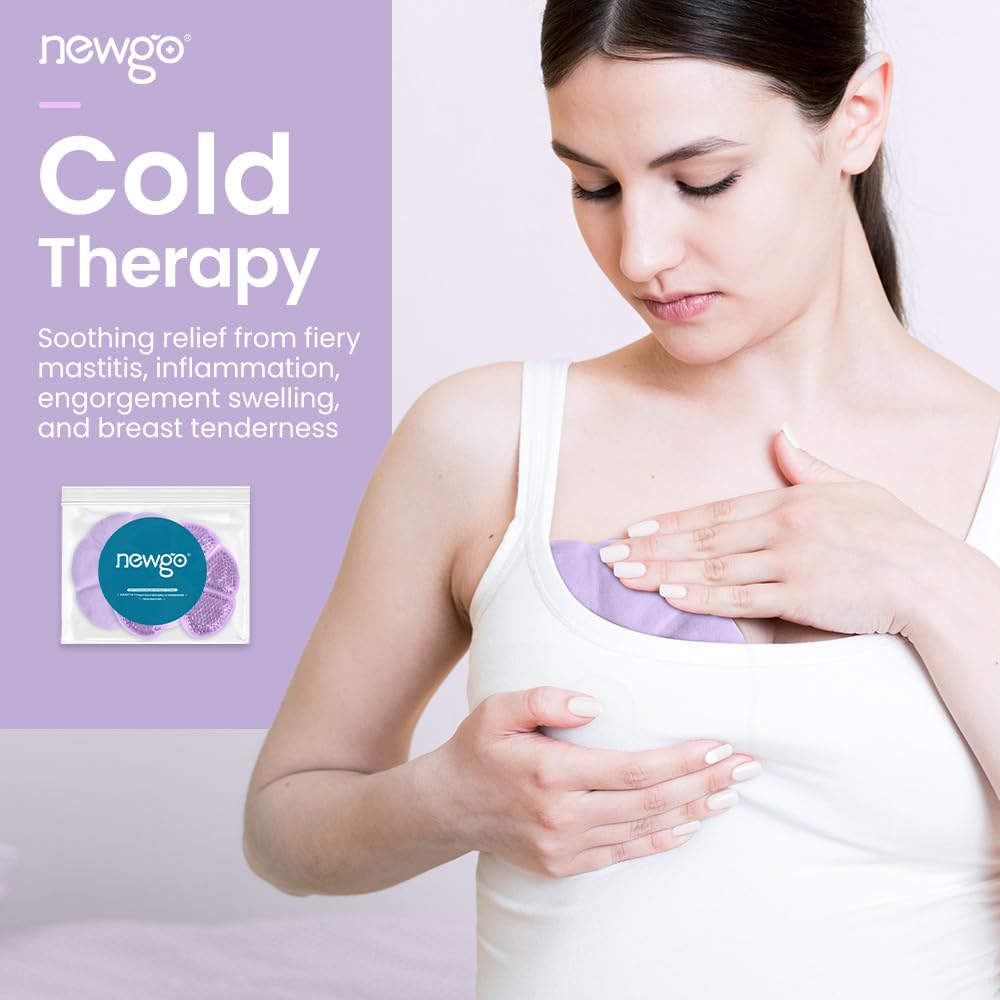 NEWGO breast ice pack soft-after-freeze remains pliable for gentle therapy.
