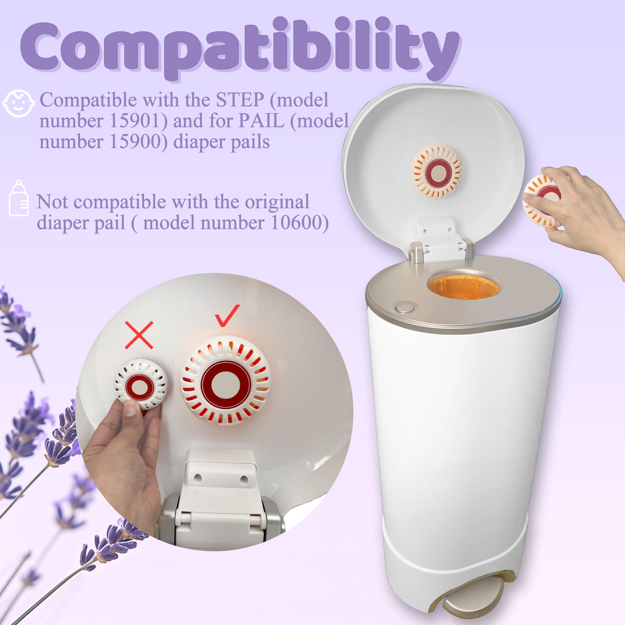 NEWKE puck-compatible refill for Arm & Hammer STEP and PAIL cartridges
