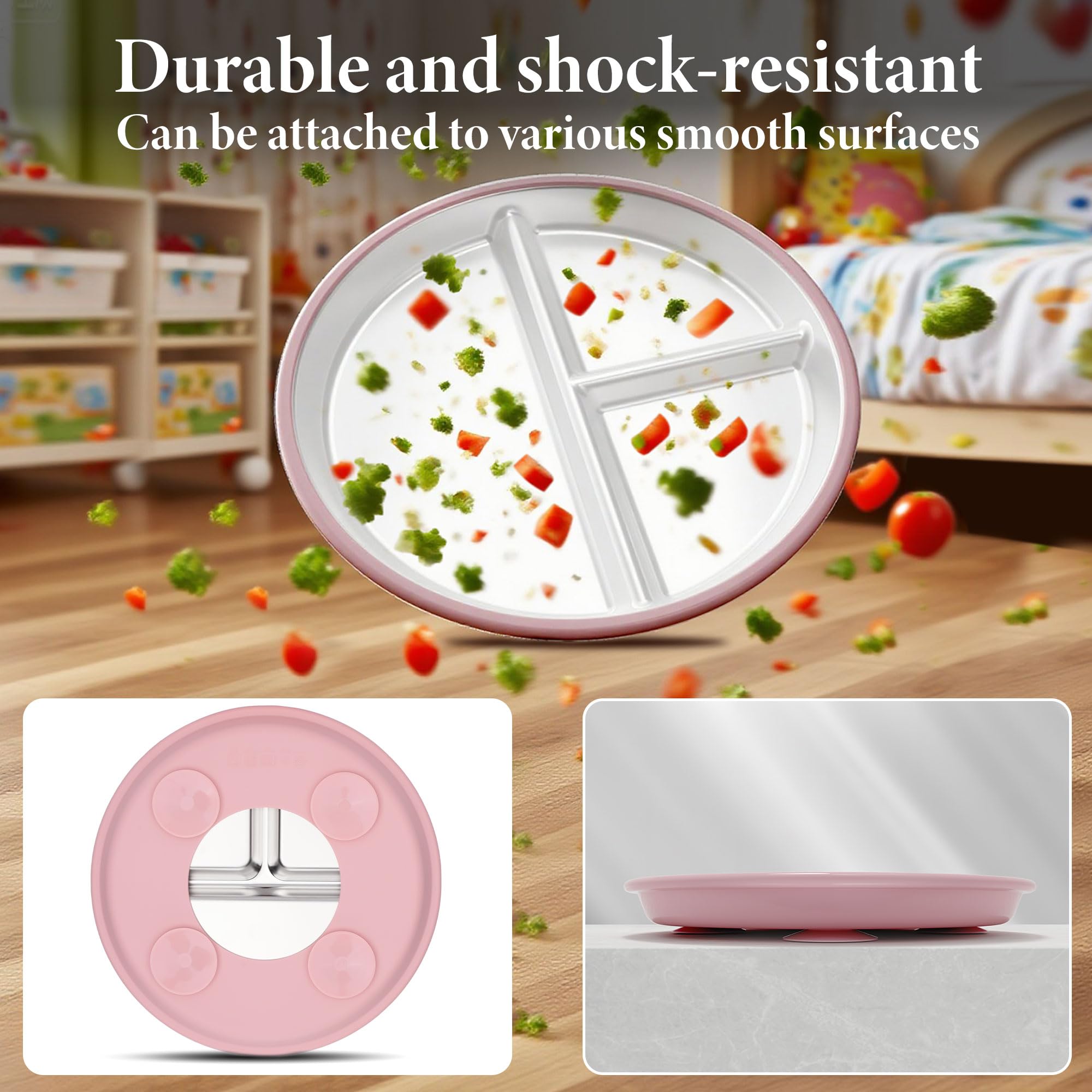 NEWKITCHEN BPA-free plates ensure safe eating for kids.