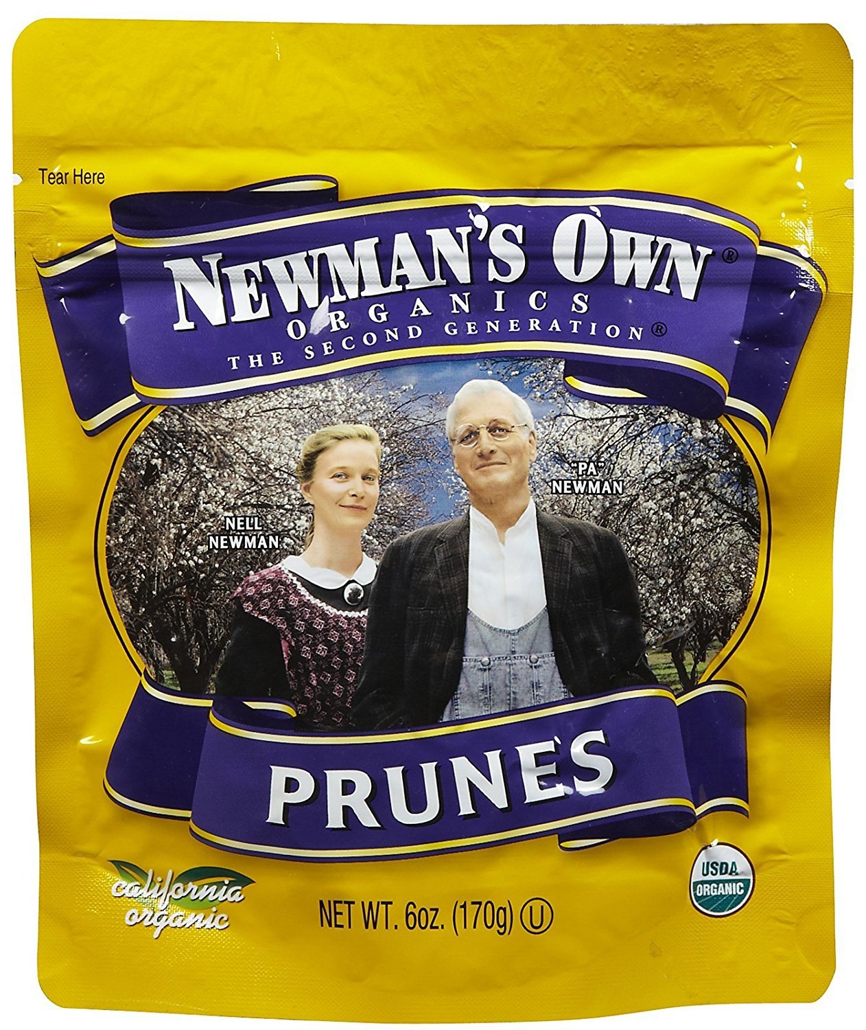 Newman's Own Organics California prunes pouch 2-pack for on-the-go snacking
