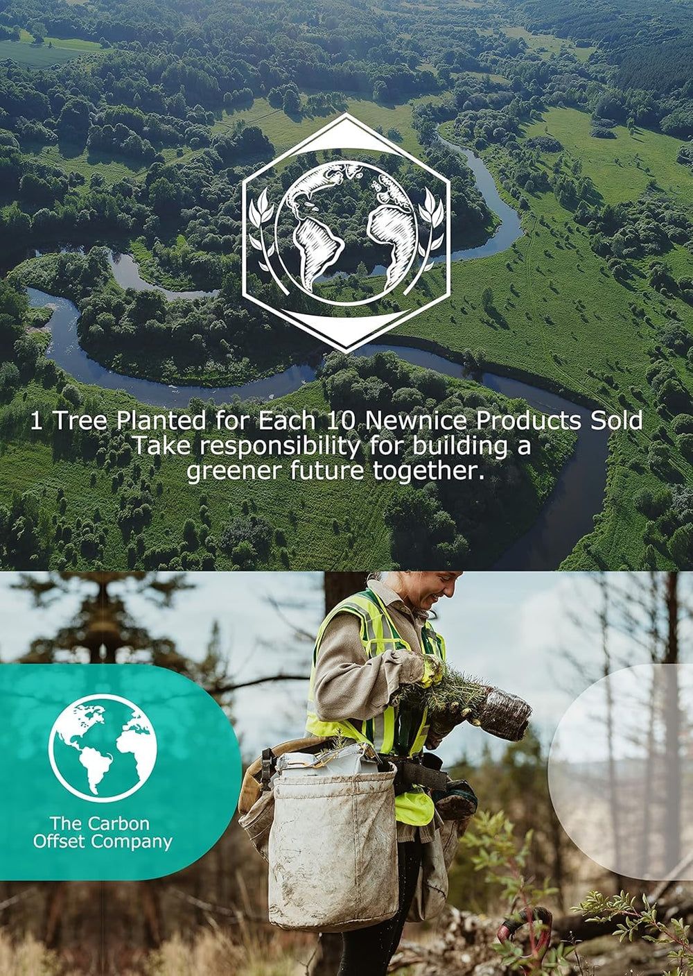 Newnice folded single-use bags showcasing easy dispersion and disposal after use