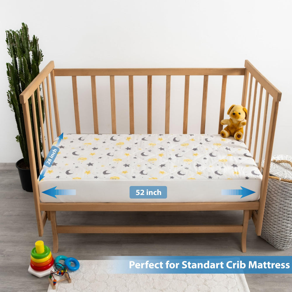 Newo Select OEKO-TEX certified label on crib protector fabric