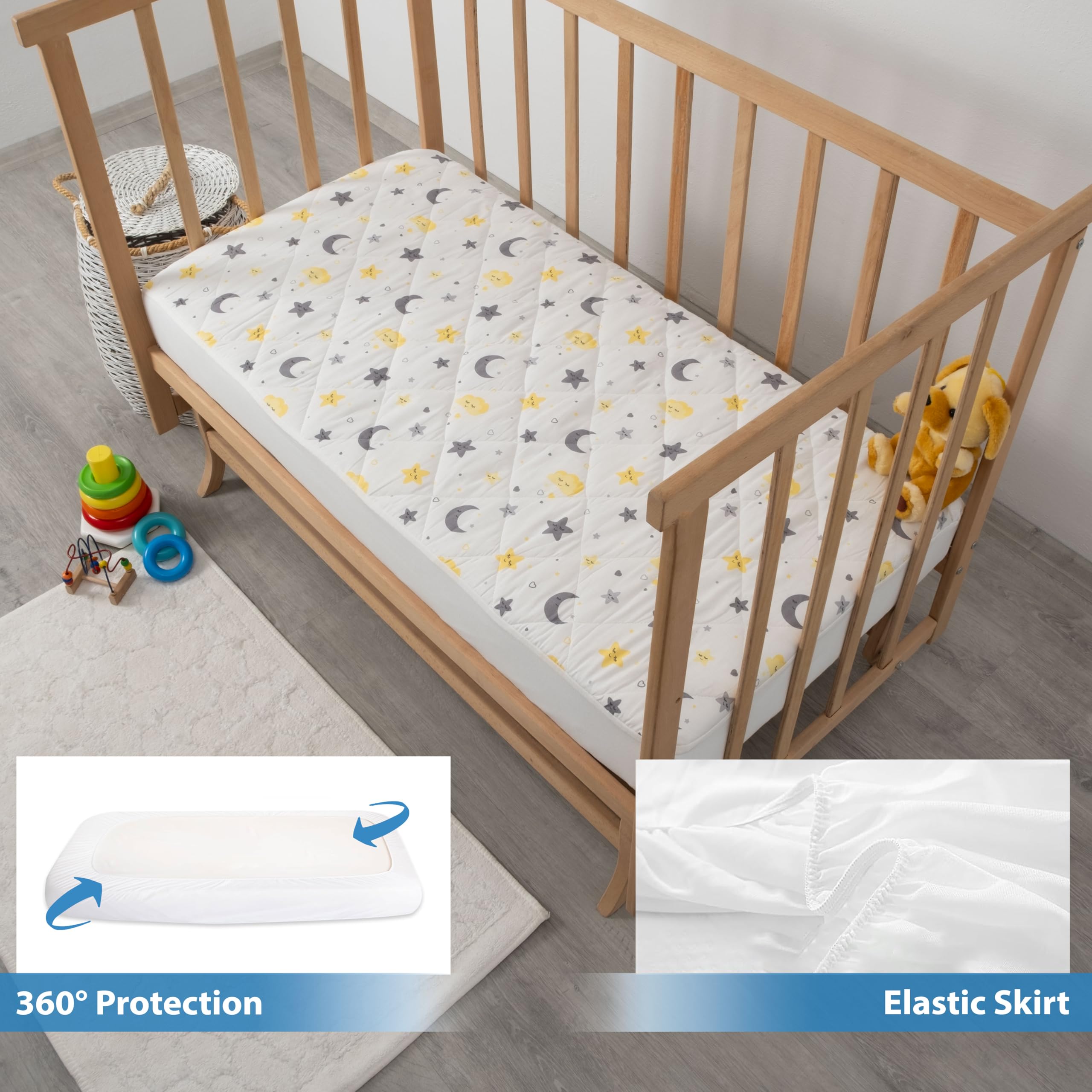 Newo Select waterproof TPU backing shields mattress from spills