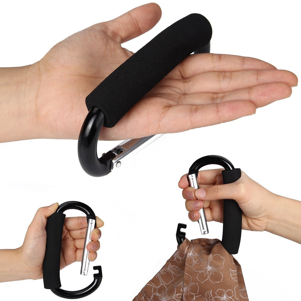 Newraturner easy-clip access on stroller for fast bag attachment