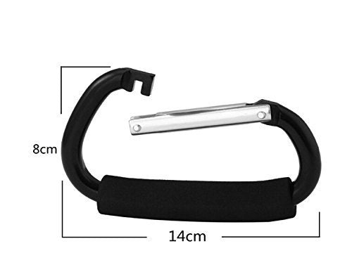 Newraturner travel-system compatible stroller hook fits mono or twin setups