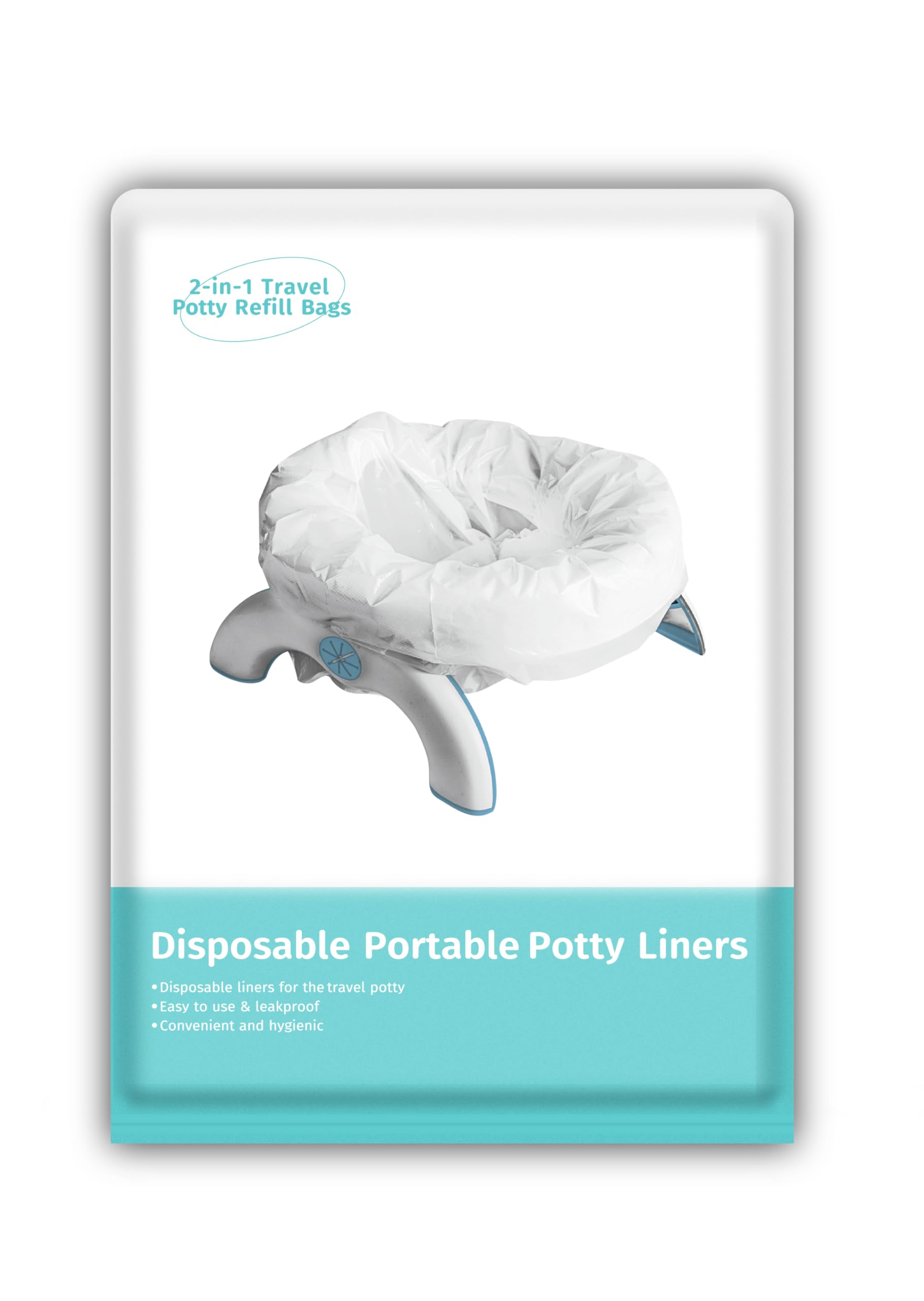 Newspitaya 30-count potty liners pack demonstrates leak-free travel protection