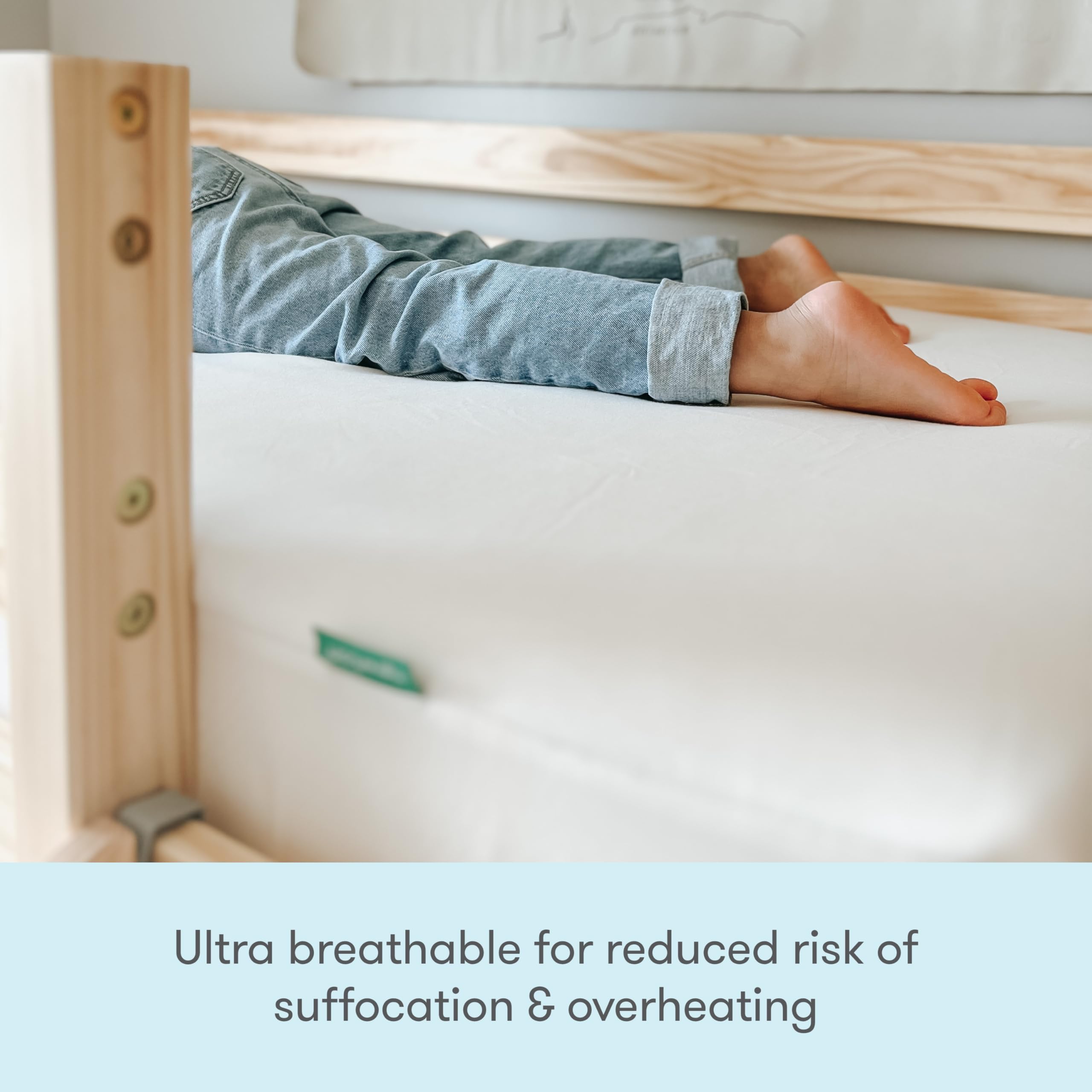 Newton Baby Cream Organic Twin Mattress Pad featuring 3D spacer design for loft and airflow