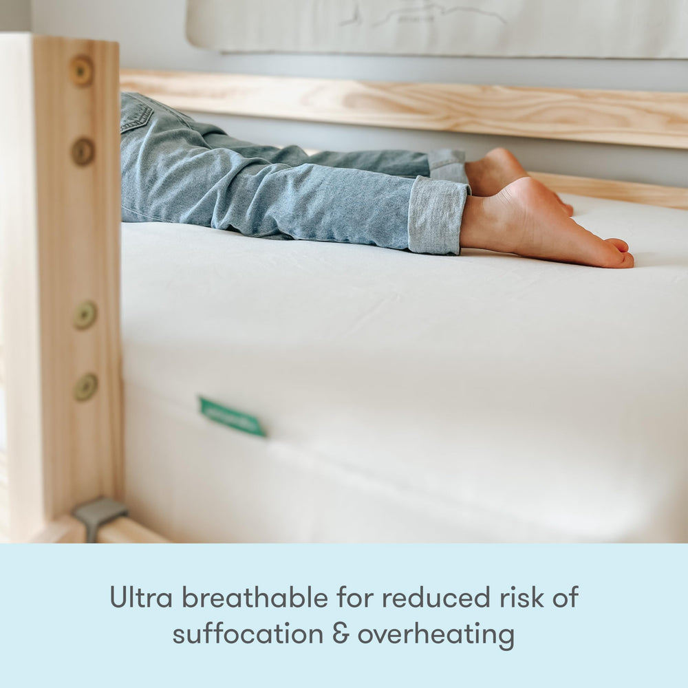 Newton Baby Cream Organic Twin Mattress Pad featuring 3D spacer design for loft and airflow