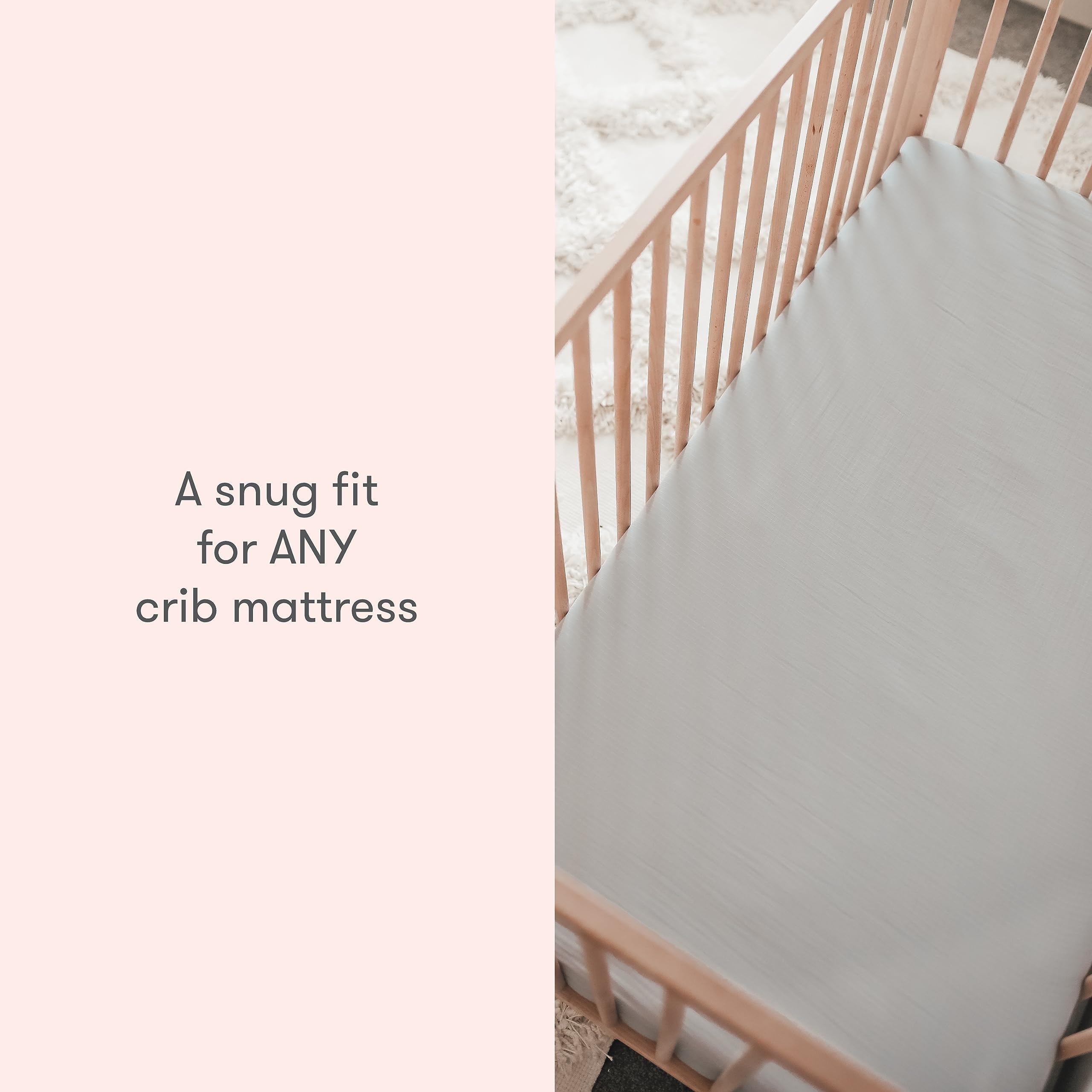 Newton Baby crib sheet machine-washable and dryer-safe for easy care