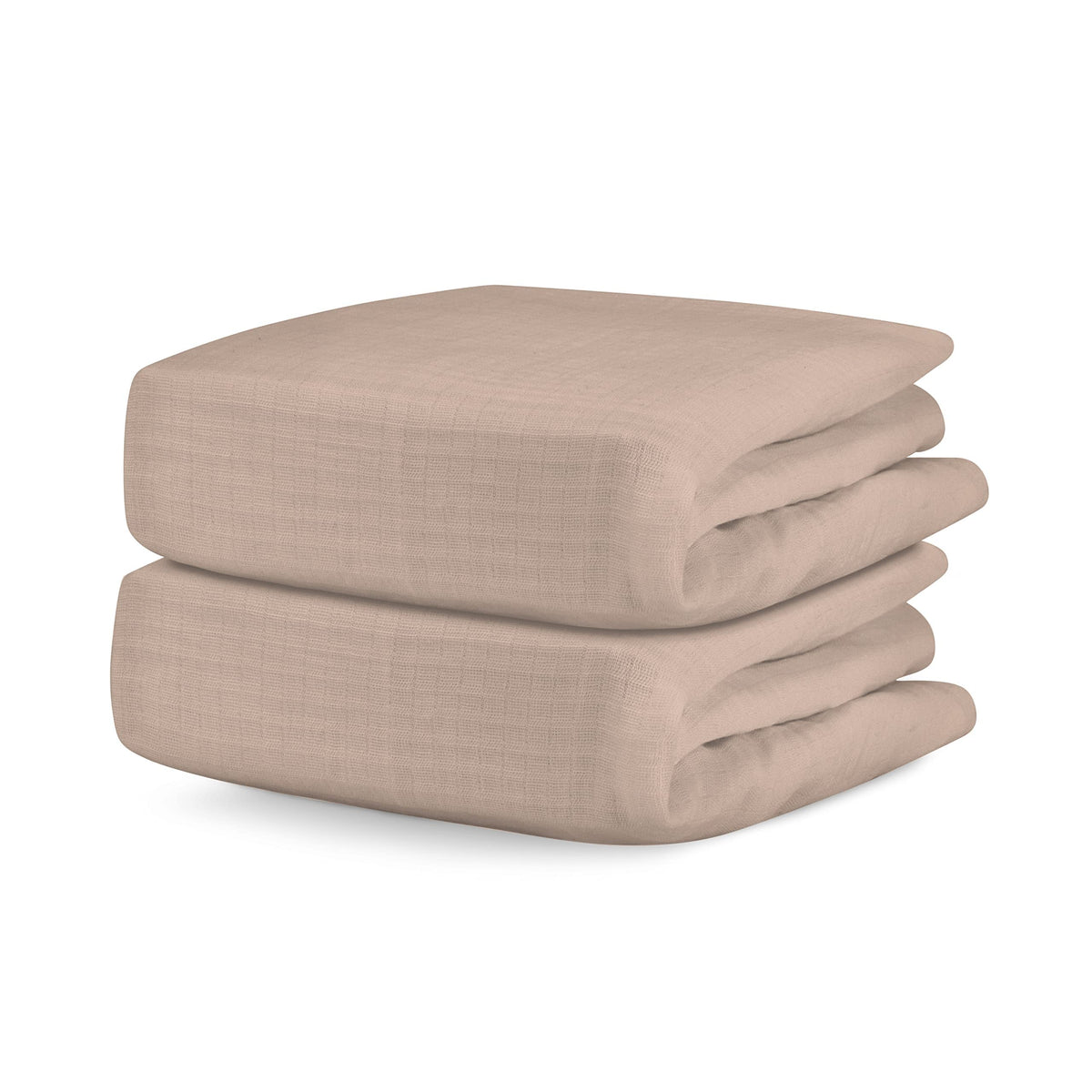 Newton Baby fitted crib sheet clay closeup showcases breathable organic cotton for baby comfort
