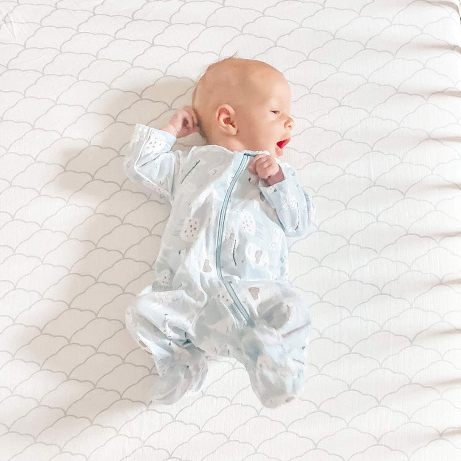 Newton Baby crib sheet machine-washable and dryer safe for busy nights