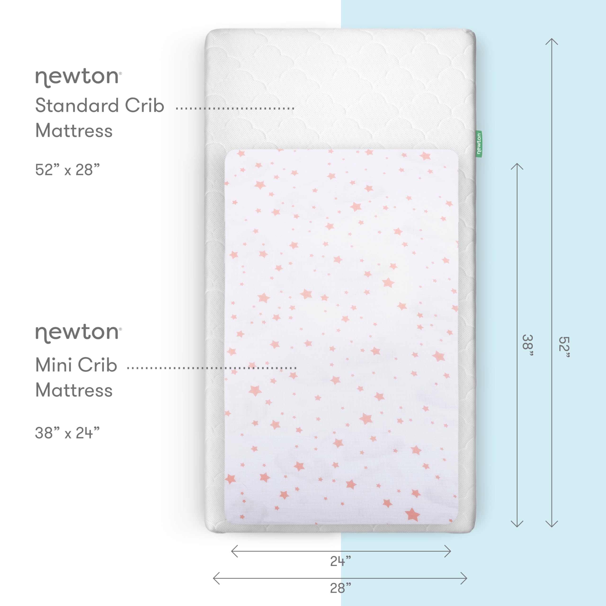Newton Baby fitted mini crib sheets plain white offer clean soothing nursery look and soft touch