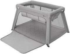 Newton Baby travel crib sheet demonstrates snug fit for 34x48 dimensions.