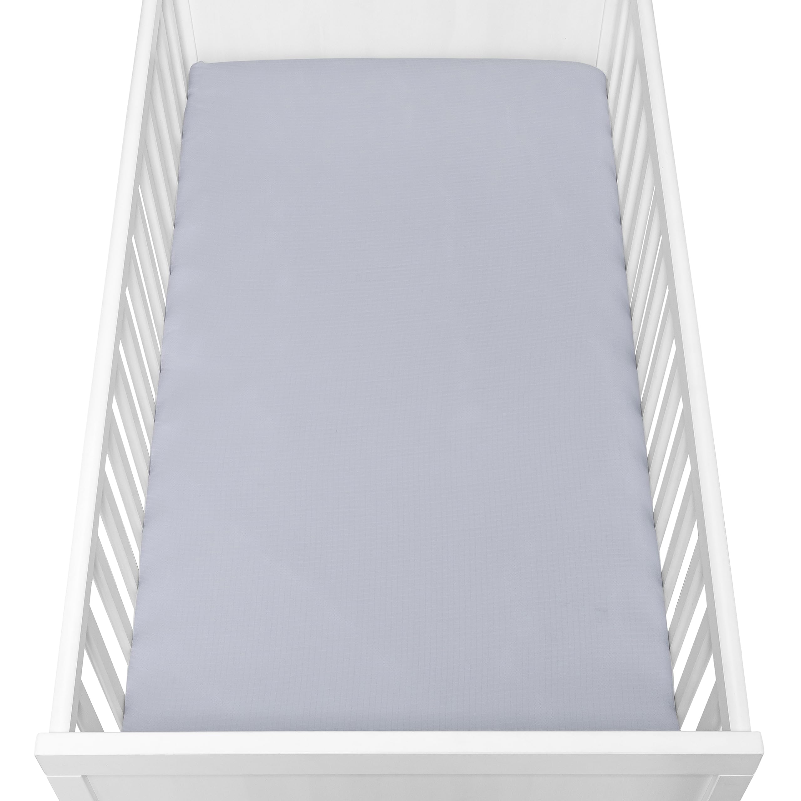 Newton Baby Twilight Grey color option shown complements modern nurseries and décor