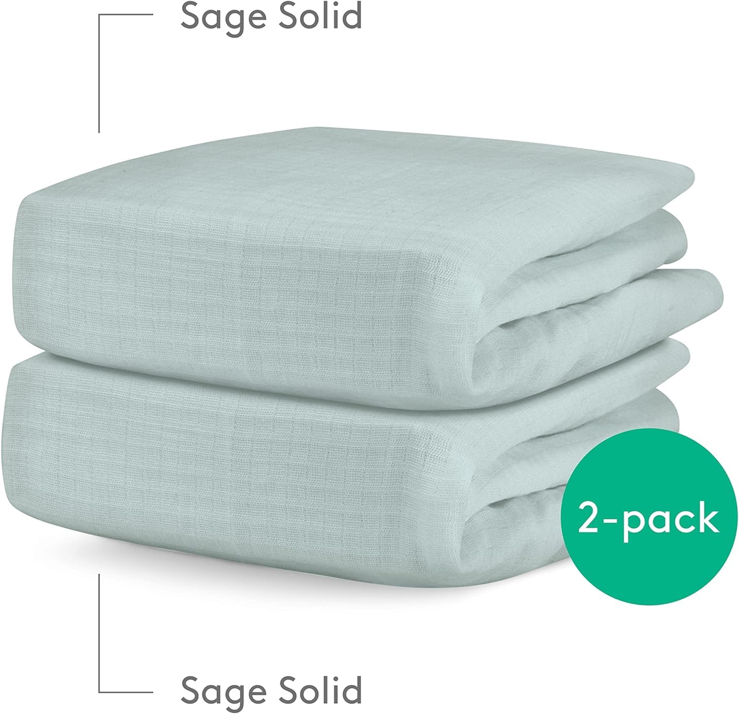 Newton Baby machine-washable crib sheet sage, easy to clean