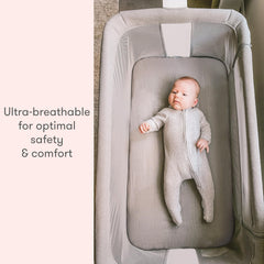 Newton Baby ultra-breathable muslin fabric promotes airy, comfortable sleep for baby