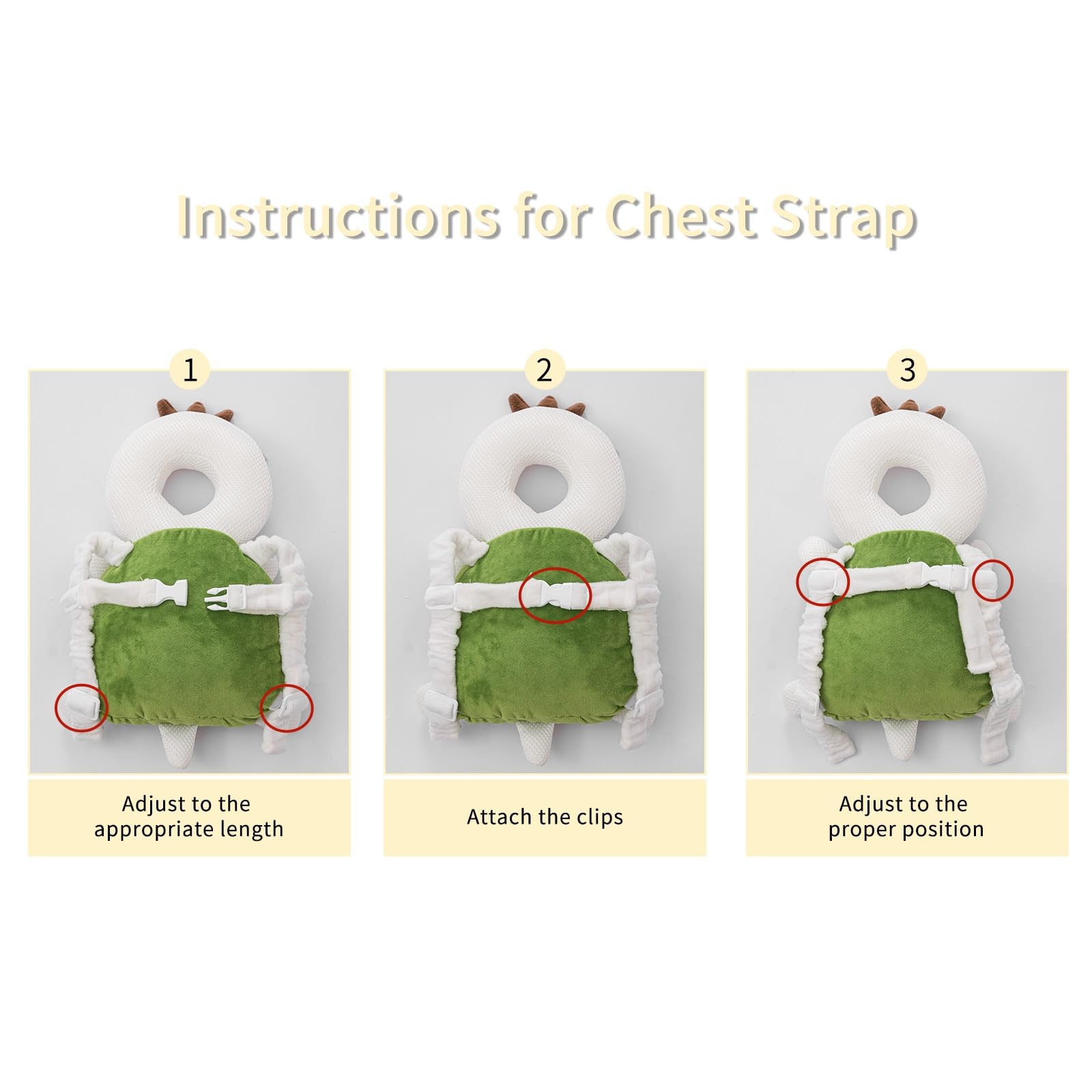 Newvenper baby head protector backpack breathable mesh keeps baby cool during walks.