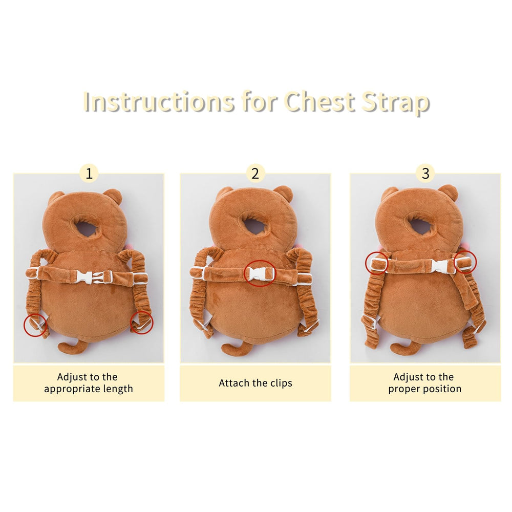 Newvenper head protector features cute cartoon design with bright colors.