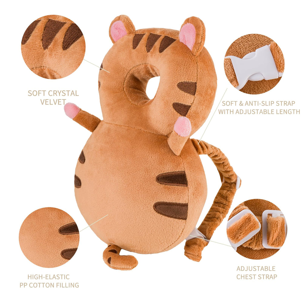 Newvenper toddler head protector with strap adjustment for secure, comfortable fit.