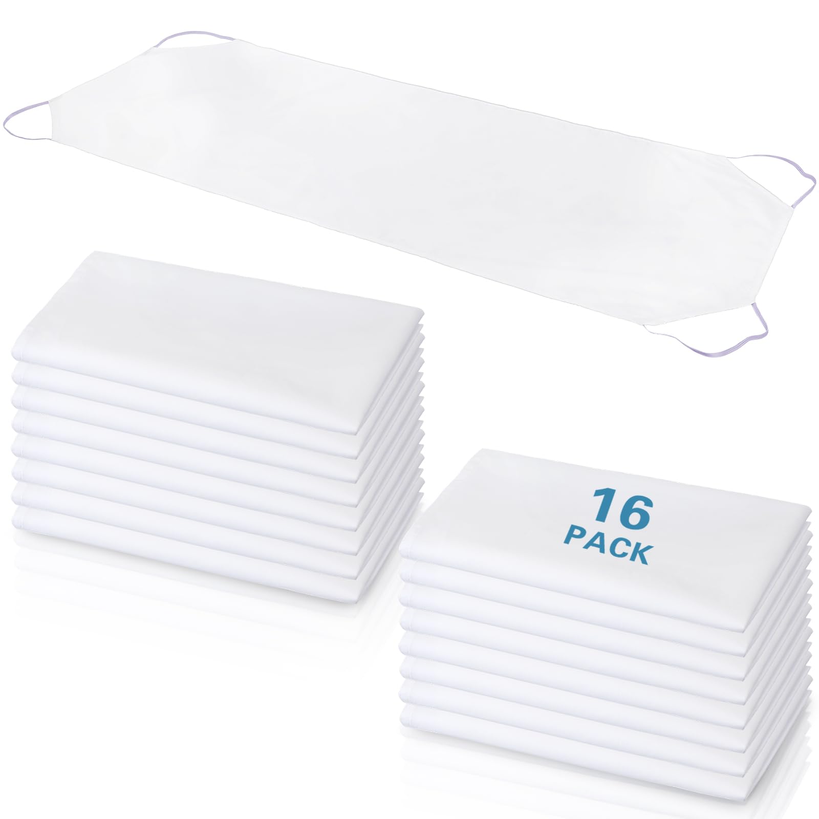 Newwiee 16-pack daycare cot sheets bundle with secure elastic corners for a snug fit.
